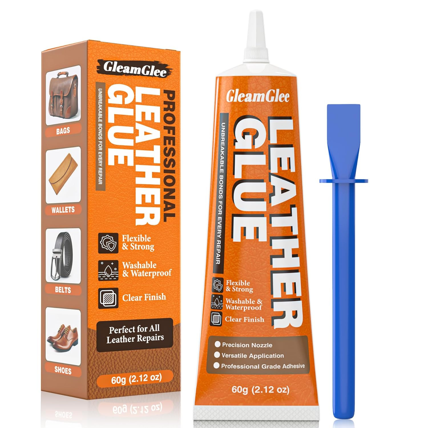Leather Glue, 60Ml Permanent Leather Glue Adhesive – High Strength & Flexible