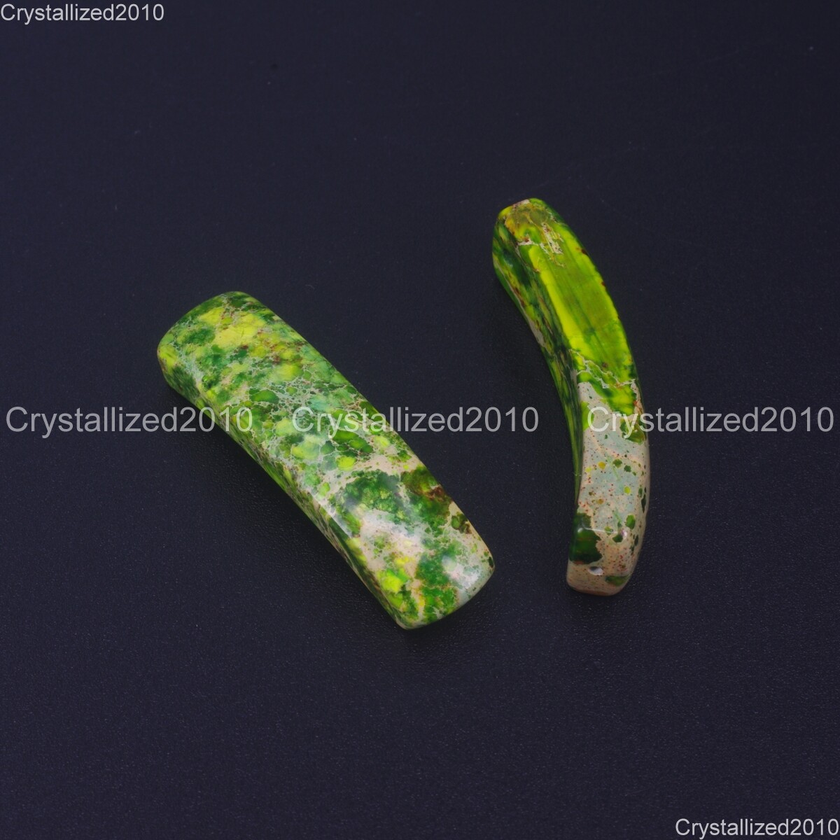 Natural Sea Sediment Jasper Gemstone Side Way Bar Bracelet Connector Charm Beads