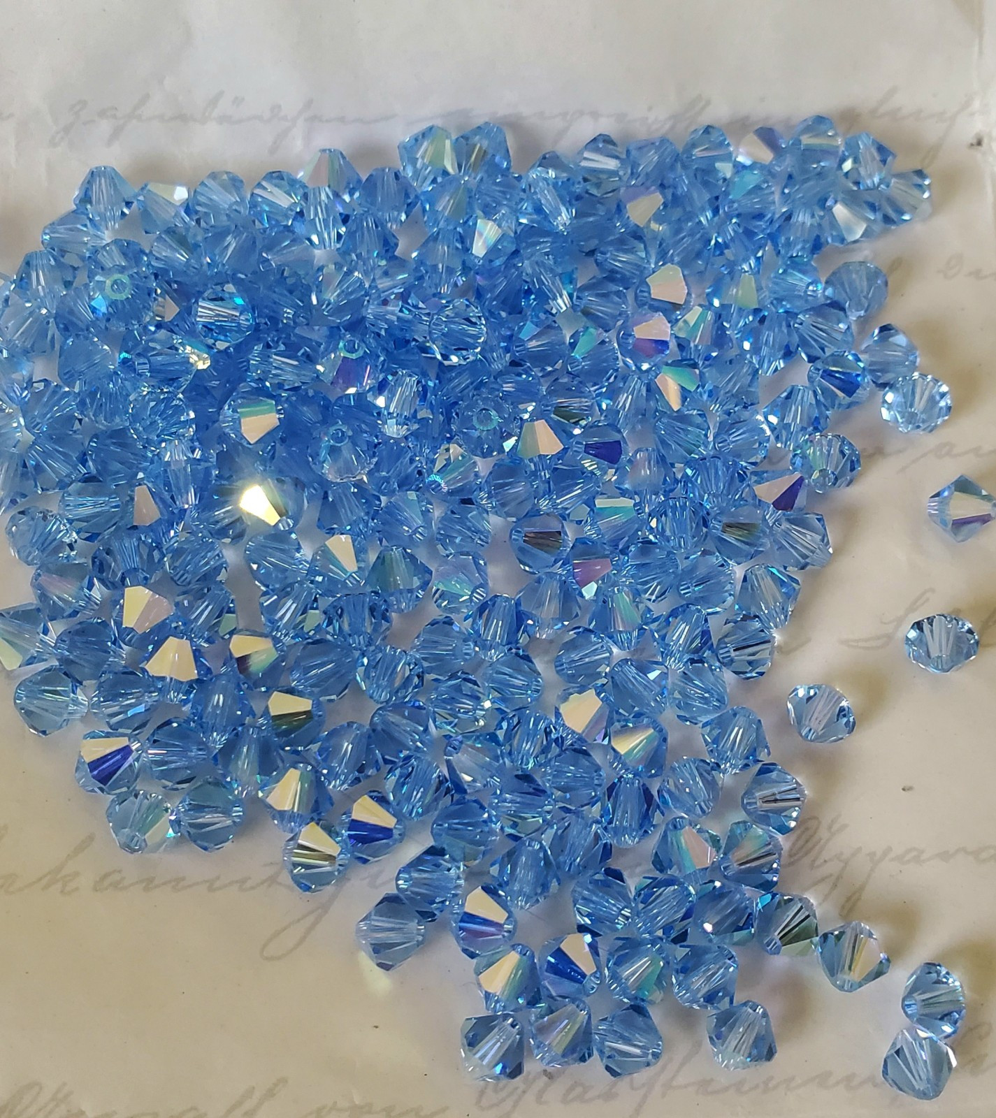Swarovski 5301 5mm bicone beads, Light Sapphire AB (24pcs)