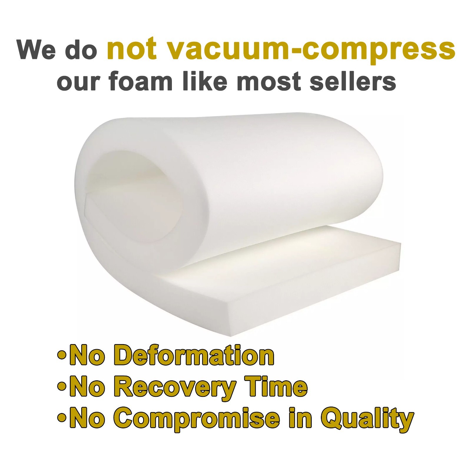 24″x48″ High Density Upholstery Foam Sheet Seat Cushion 1 in to 3 in Thickness