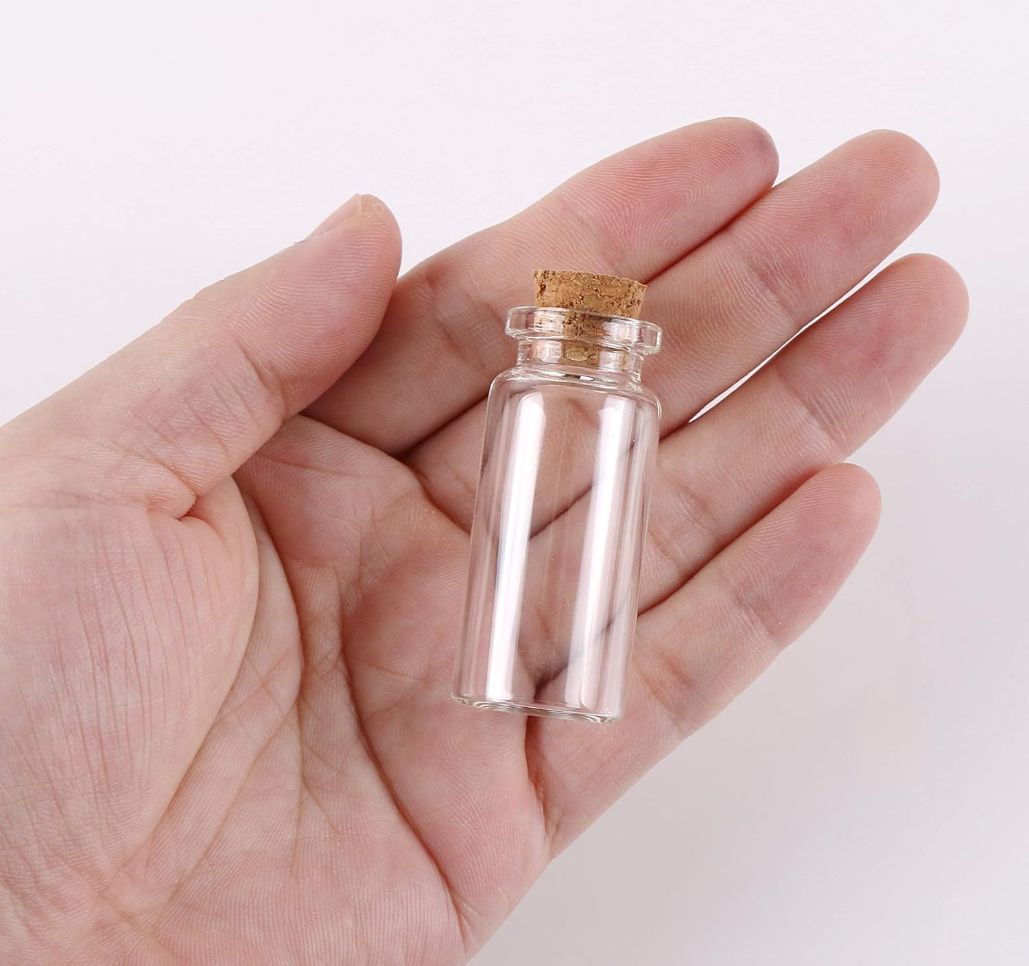 10Ml Small Glass Bottles with Cork Stoppers,Pack of 100 Vials Tiny Jars
