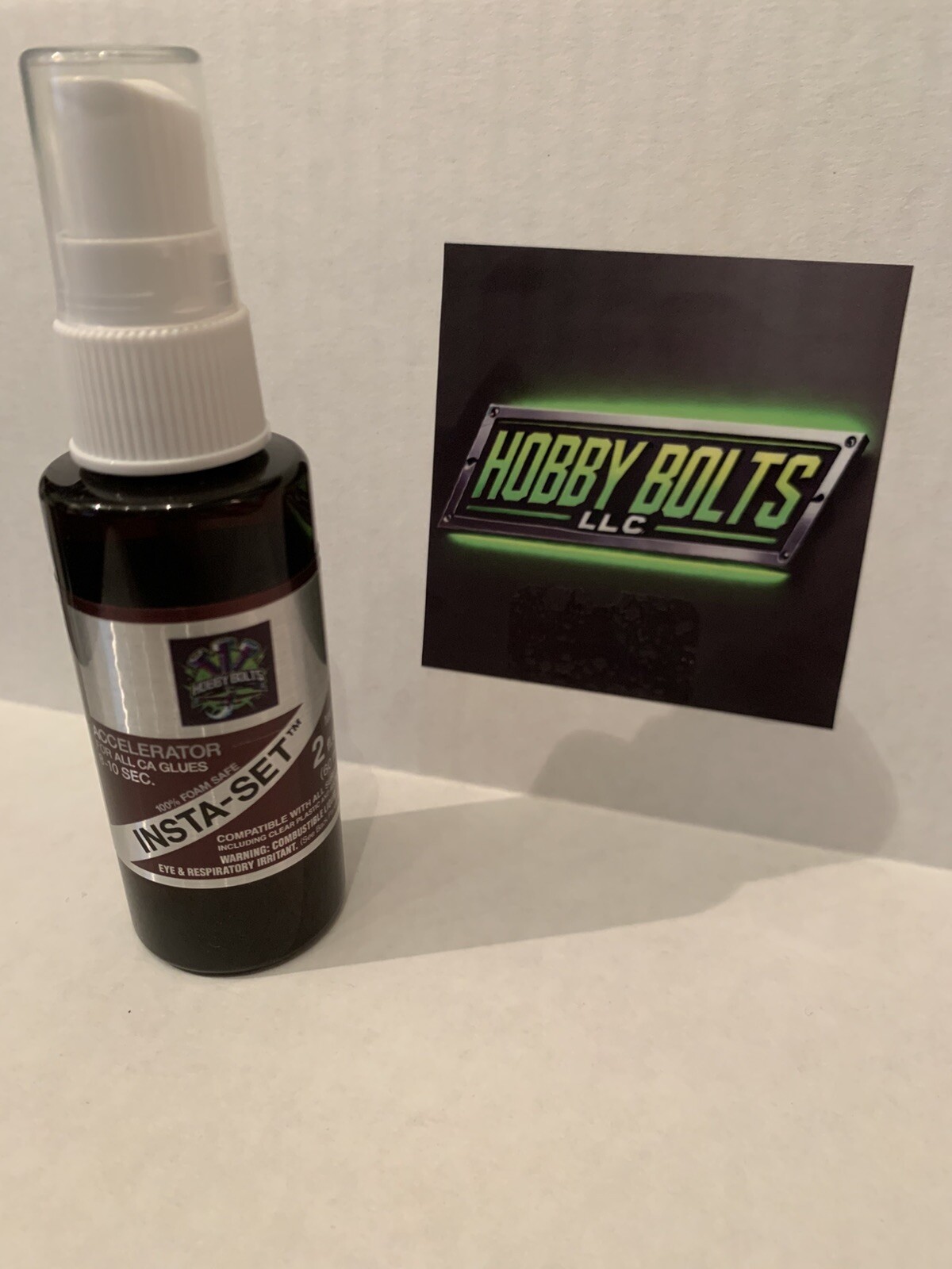 Bob Smith Industries Insta-Set Glue Accelerator, Foam Safe. 2oz Hobby Bolts, BSI