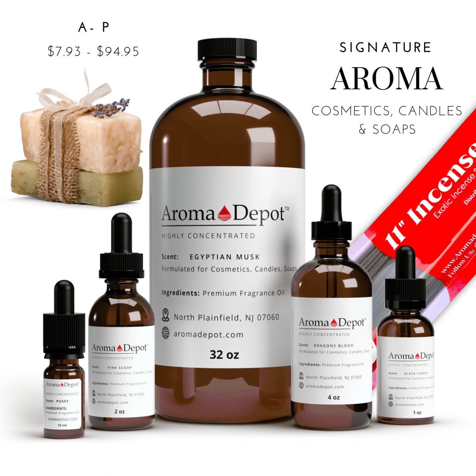 Fragrance oils for Candles Soap Making Bath Diffuser Burners Incense Scented Oil
