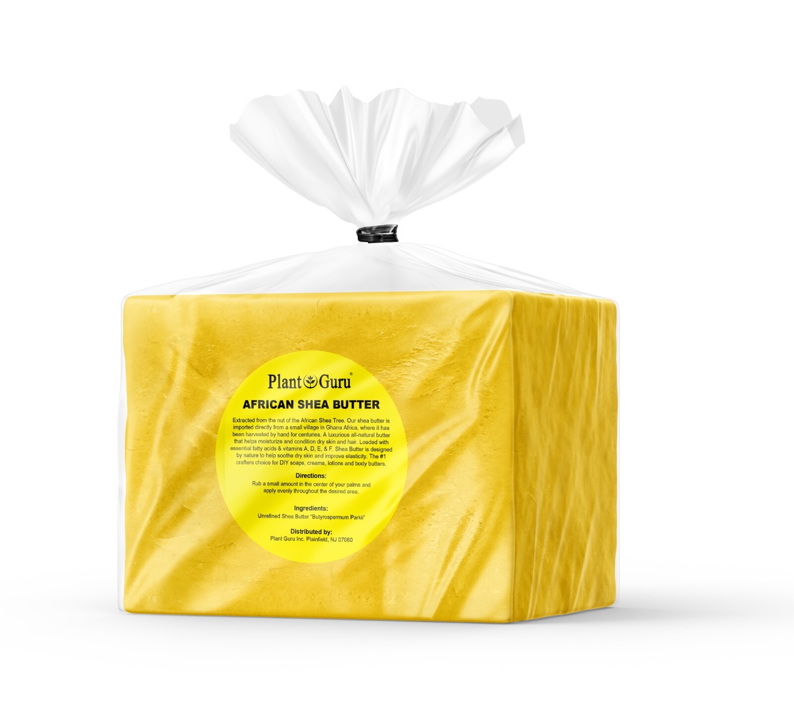 Raw African Shea Butter 3 lbs. Bulk YELLOW 100% Pure Natural Organic Unrefined