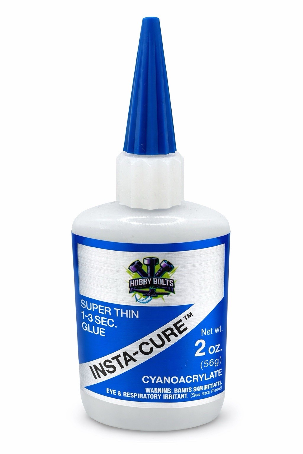 Bob Smith 4oz INSTA-CURE Super Thin CA Glue, (Blue), Hobby Bolts, BSI Super Glue