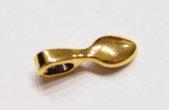20 Small Antique Gold Oval Glue on Bails, for Pendants, Cameos, Cabochons, Glass