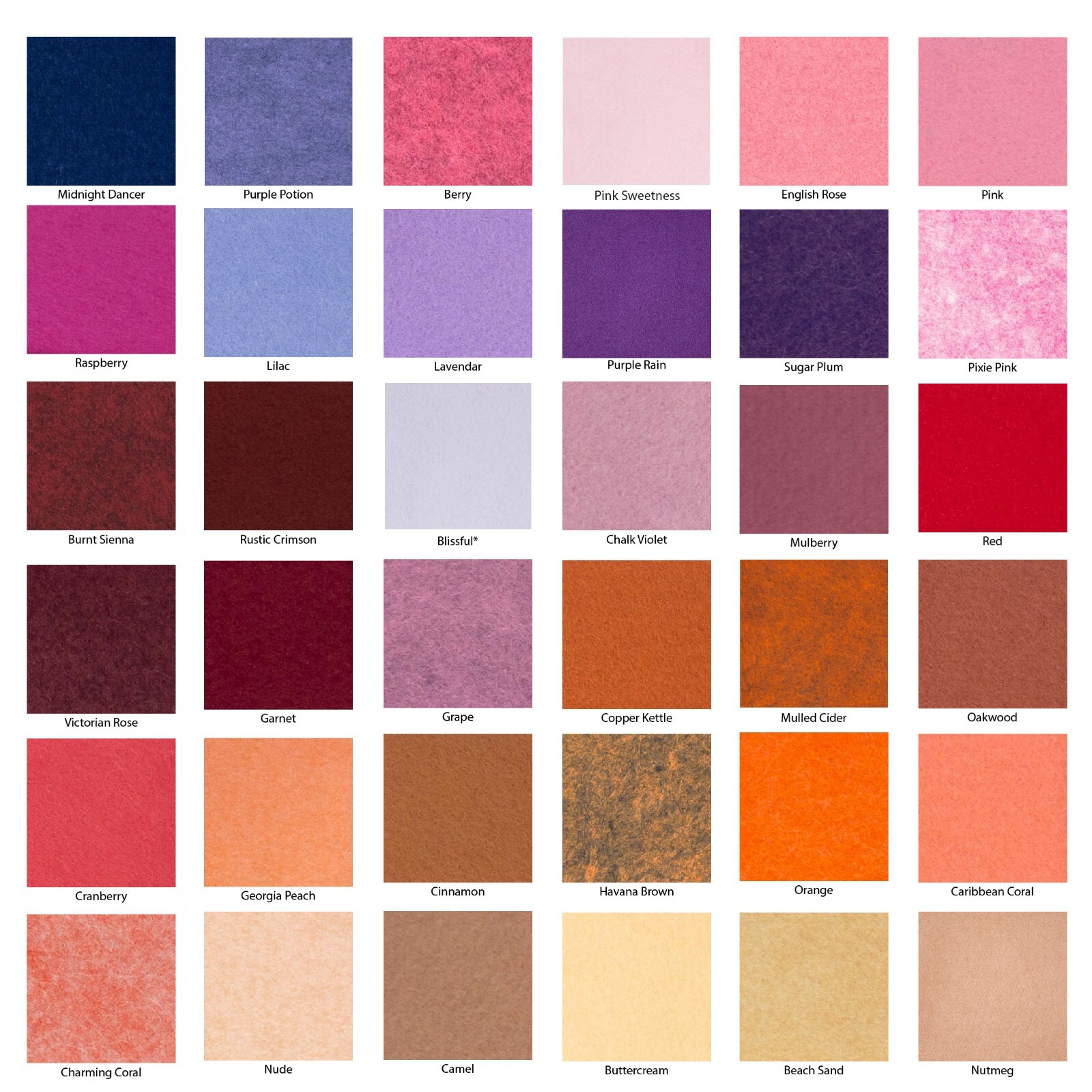 Merino Wool Blend Felt 35%Wool/65% Rayon – Made in USA – 1/4 yard off the bolt