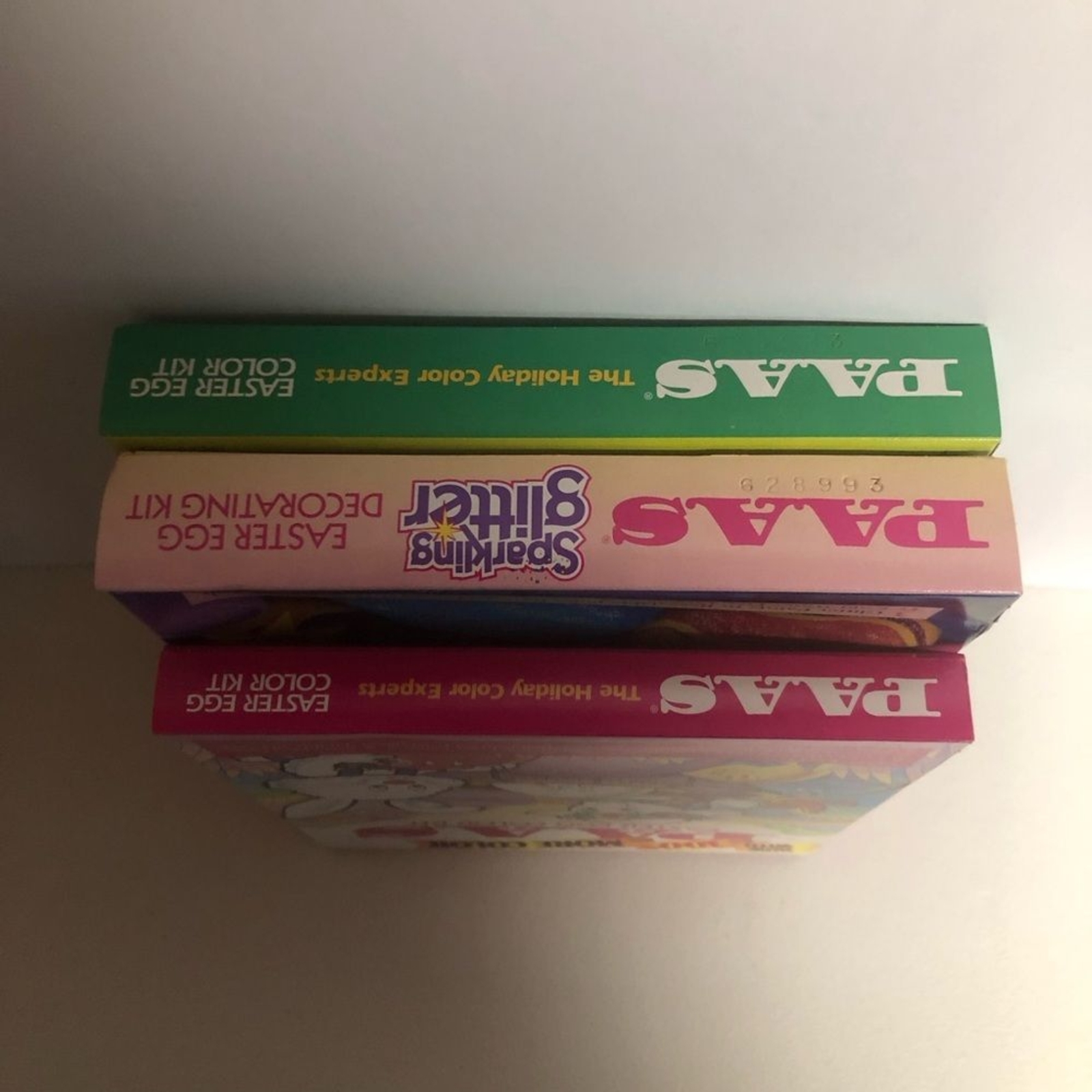Vintage PAAS Easter Egg Color Kit Set of 3 Made in USA Original Glitter SOY INK