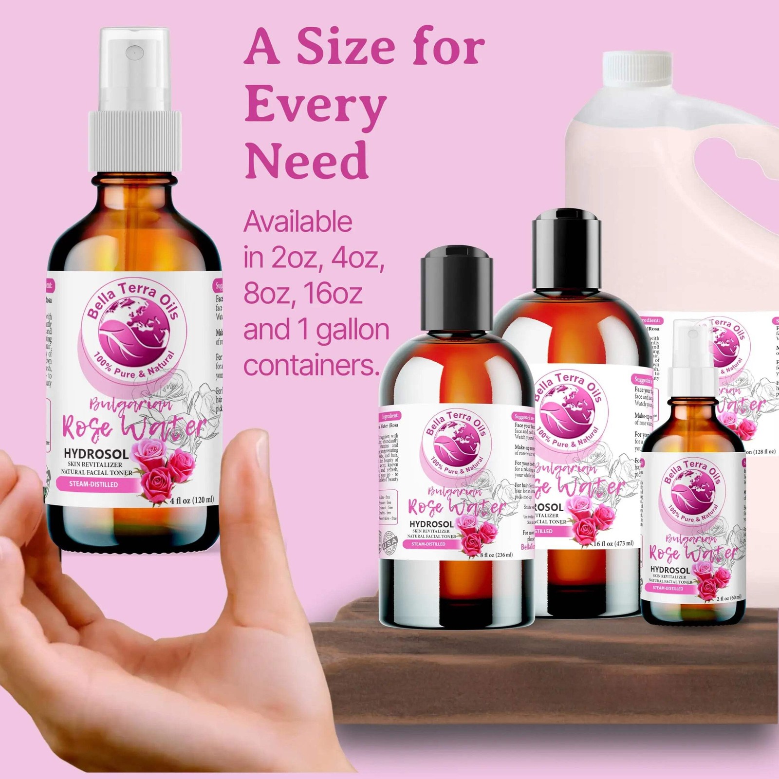 Rose Water: Natural, Soothing, Perfect for Skin Hydration and Aromatherapy