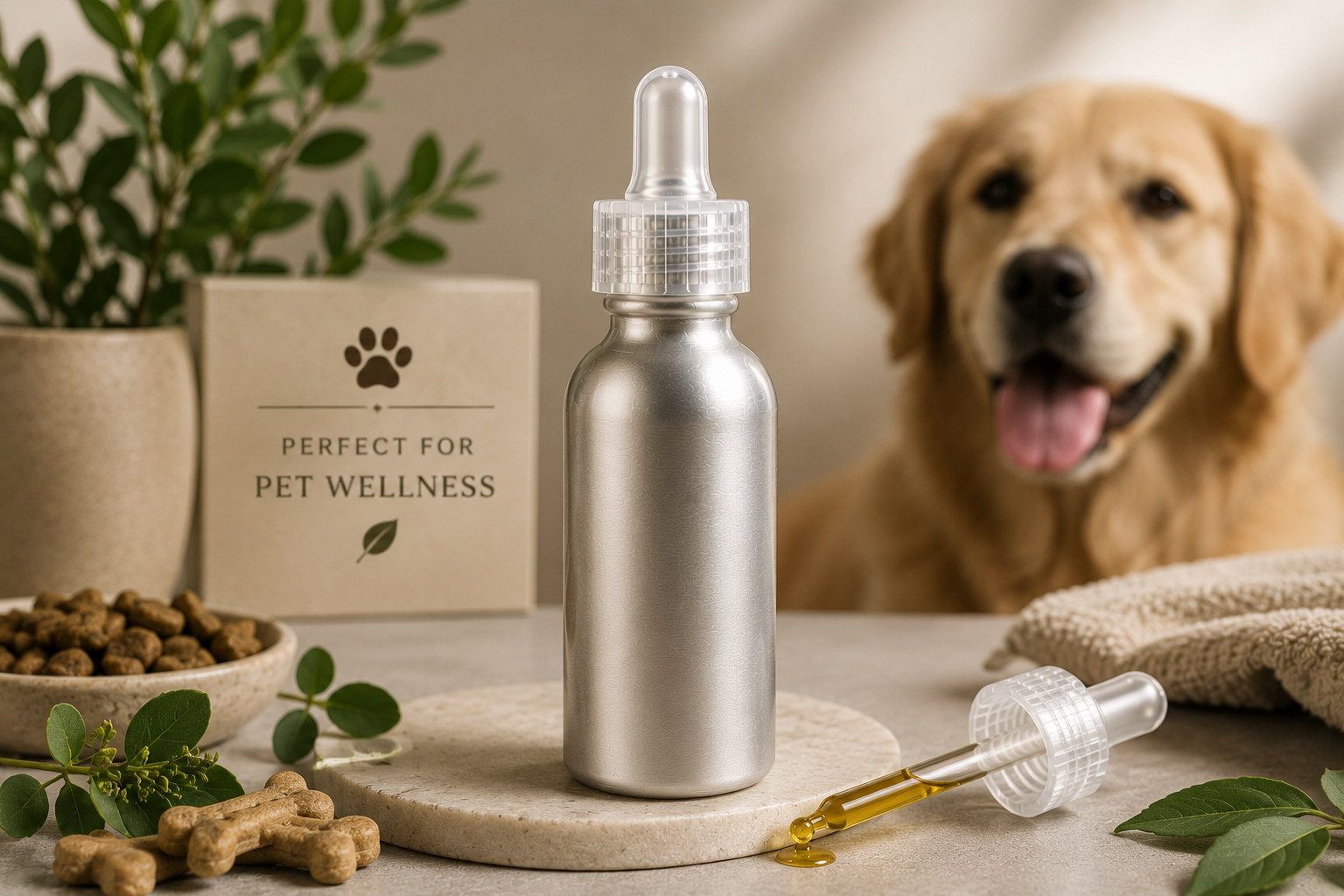 1oz/30ml Aluminum Dropper Bottle – w/Graduated 1ml Pipette – Child Resistant Cap