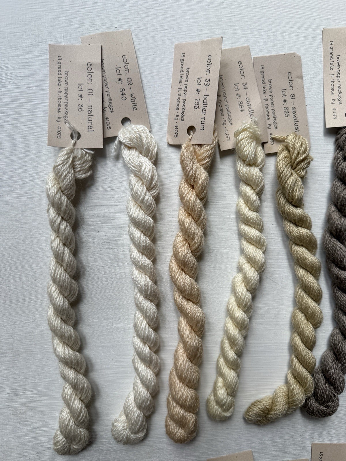 Silk & Ivory 50% Silk 50% Wool Needlepoint Thread Brown Paper Package PICK COLOR