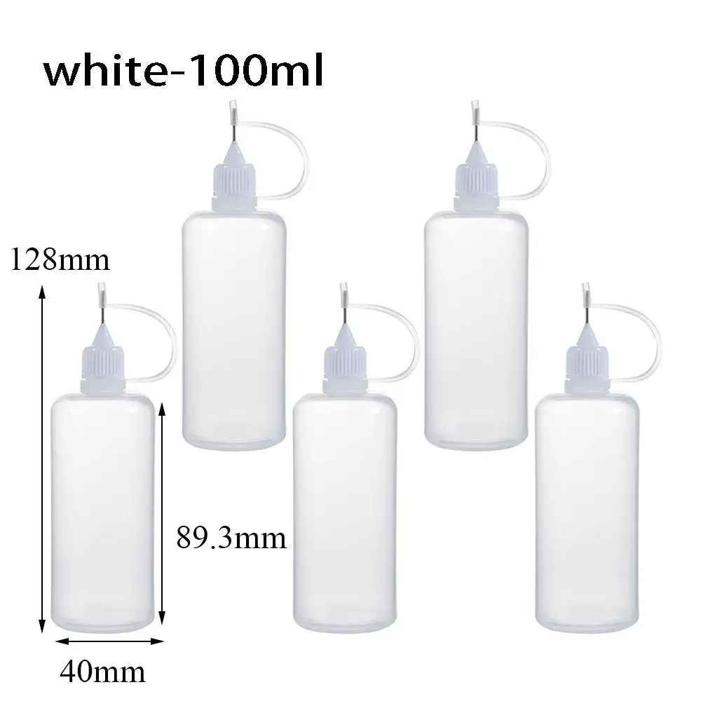 5PCS Needle Tip Glue Applicator Bottles 5-100ML DIY Craft Quilling Tool