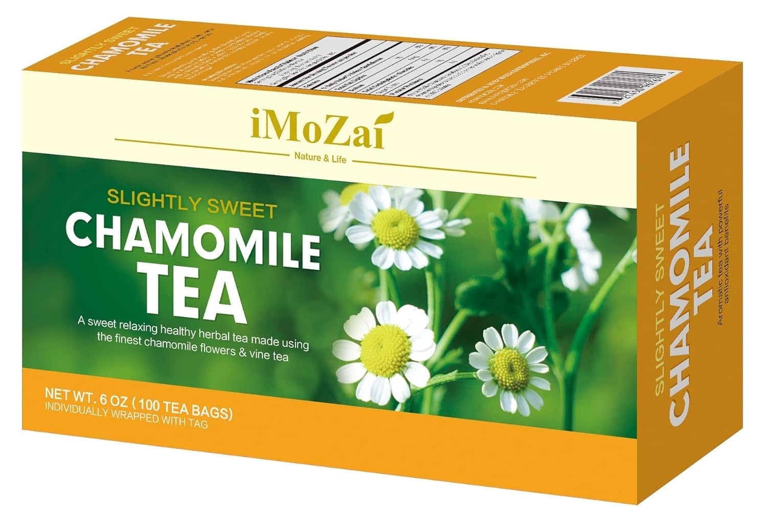 Chamomile Tea Bags 100 Count Individually Wrapped