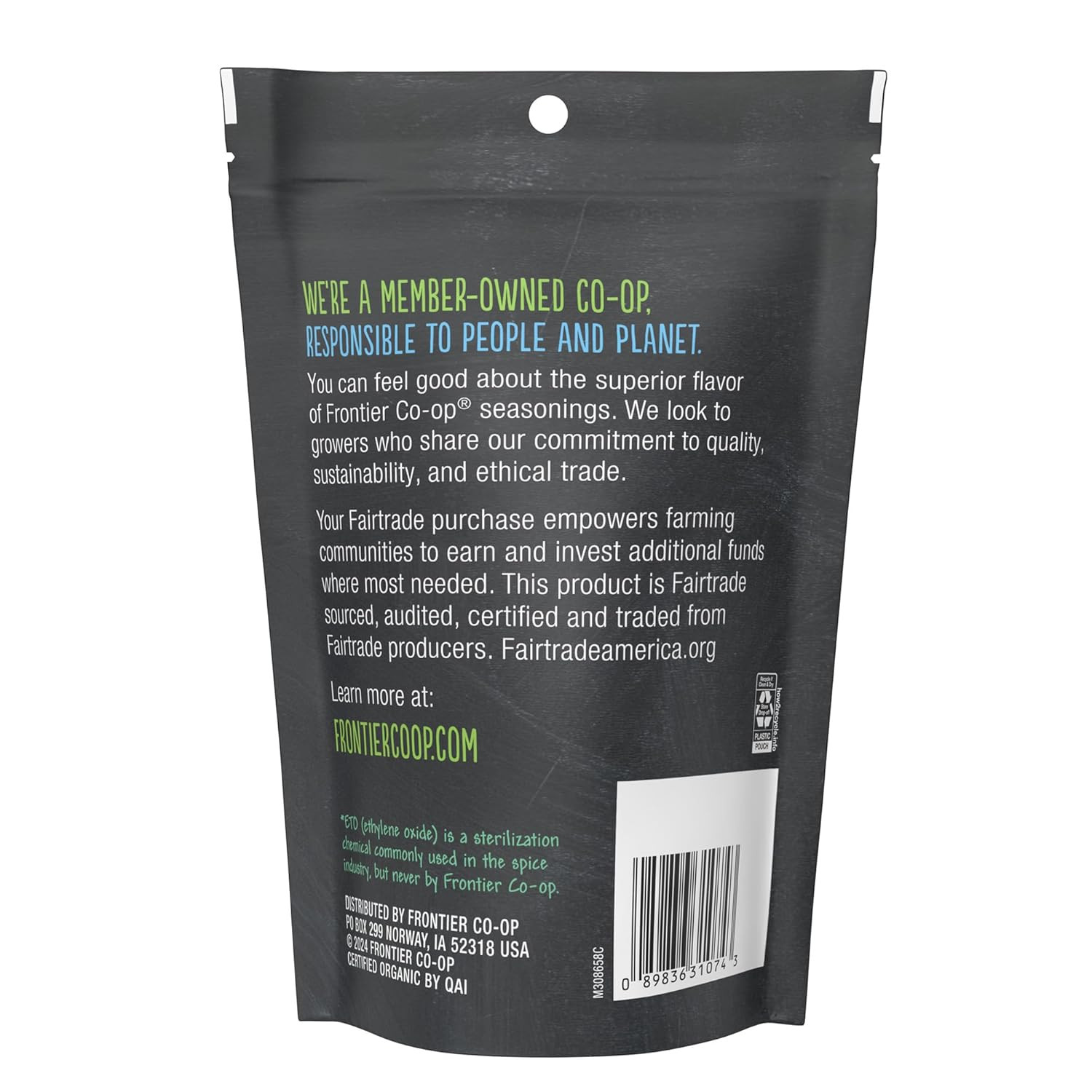 Frontier Co-Op Organic Fairtrade Ground Ceylon Cinnamon Powder, Refill for Shake