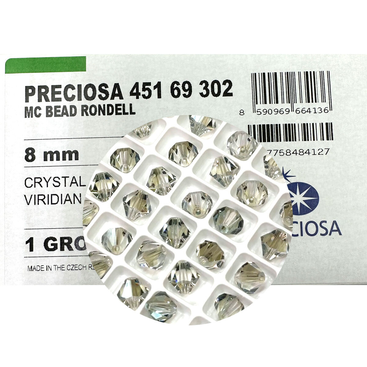 Czech Bicone Crystal Beads Crystal Viridian Preciosa 4mm 8mm Rondelle Diamond