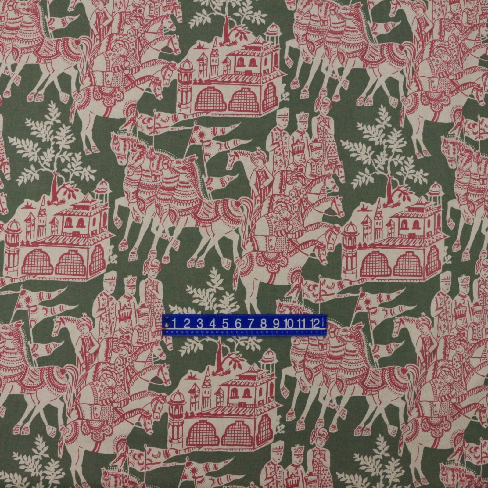 P KAUFMANN MEDINA MAGIC VIRIDIAN MIDDLE EASTERN HORSE KINGS FABRIC BY YARD 54″W