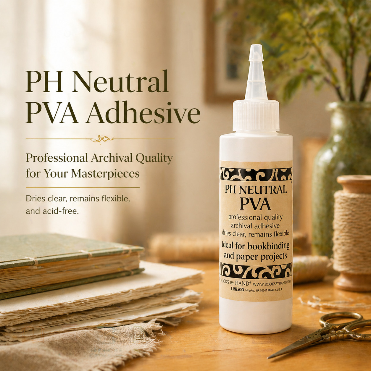 Lineco Clear Pva Adhesive Glue Acid-Free Bookbinding Paper Photo Craft