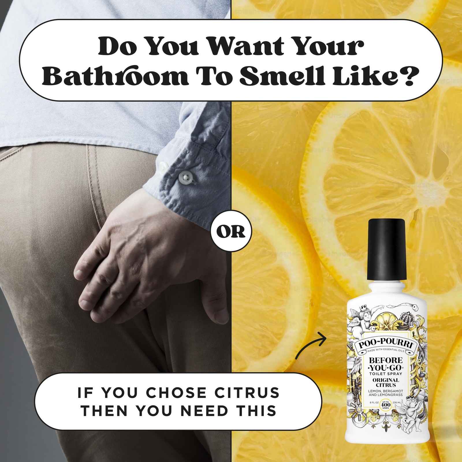 Poo-Pourri Before-You-Go Toilet Spray, 8 Fl Oz (Pack of 1), Original Citrus