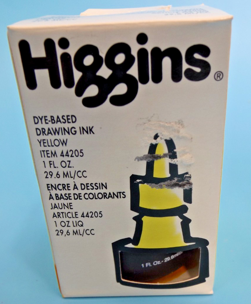 Higgins Pigment-Based Waterproof Drawing Ink 1 fl oz ea. – Set of 7 colors !