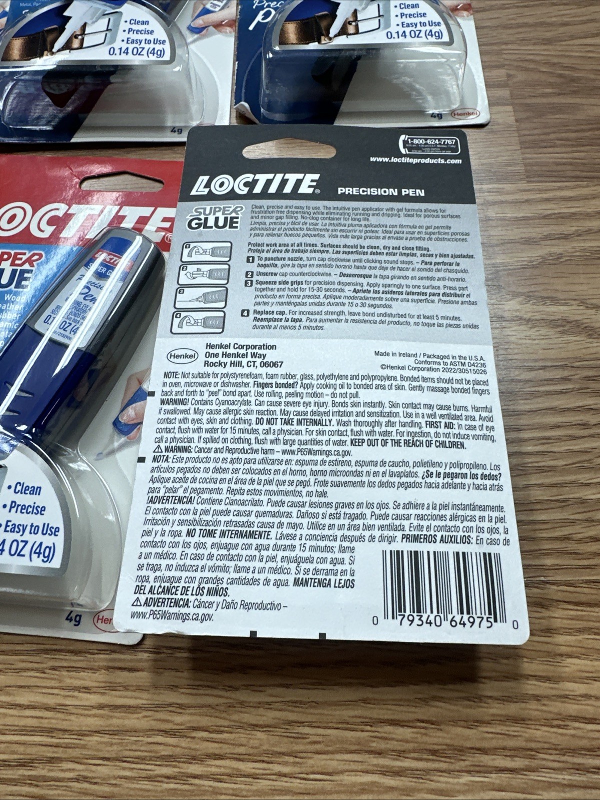 8 X Tubes Loctite Super Glue Precision Pens, Clean, Precise, Easy To Use 4 g