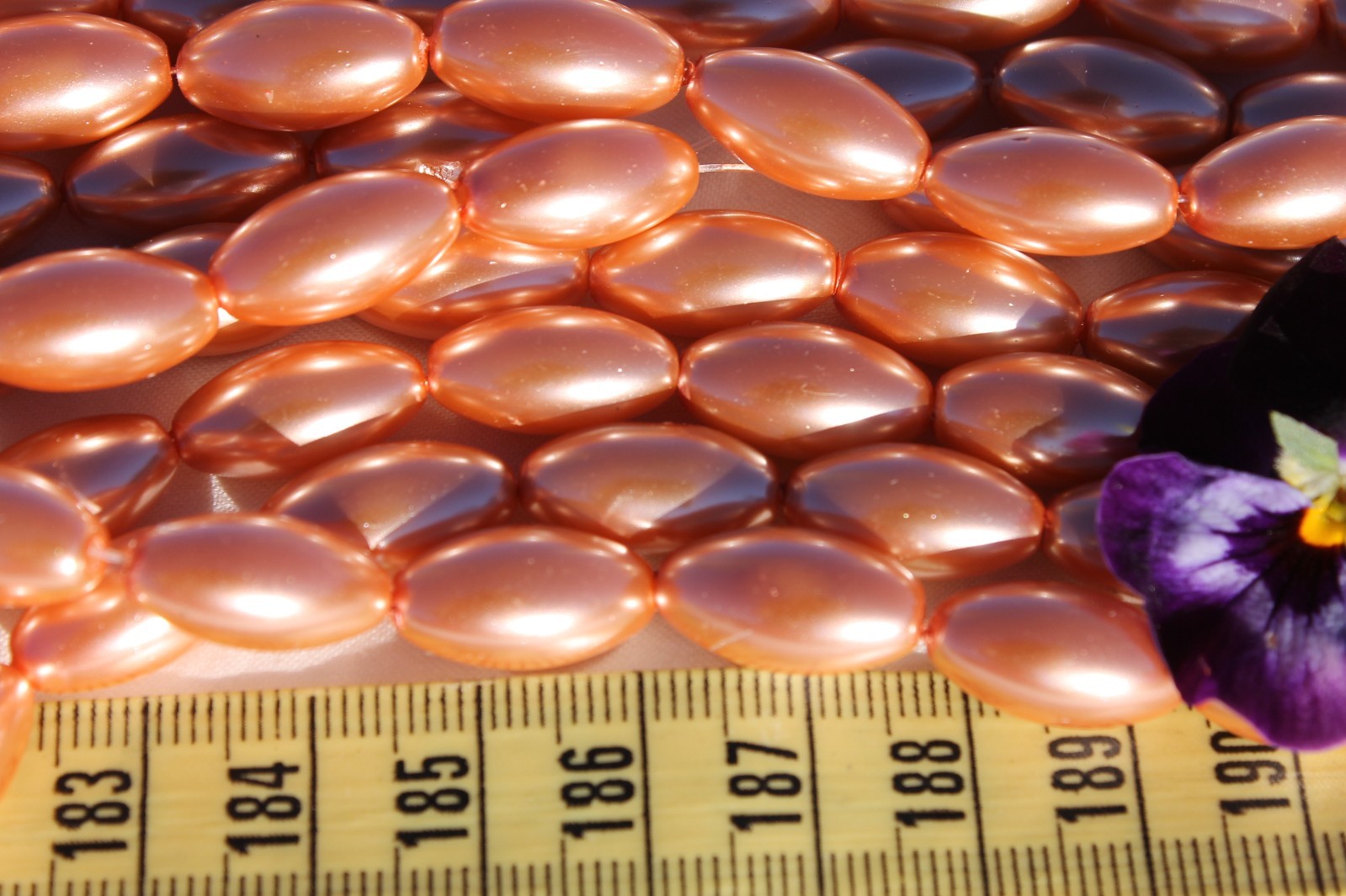 16x8mm Glass Melon Pearl Beads Pearlized Mixed Color 52pcs/strand You Choose