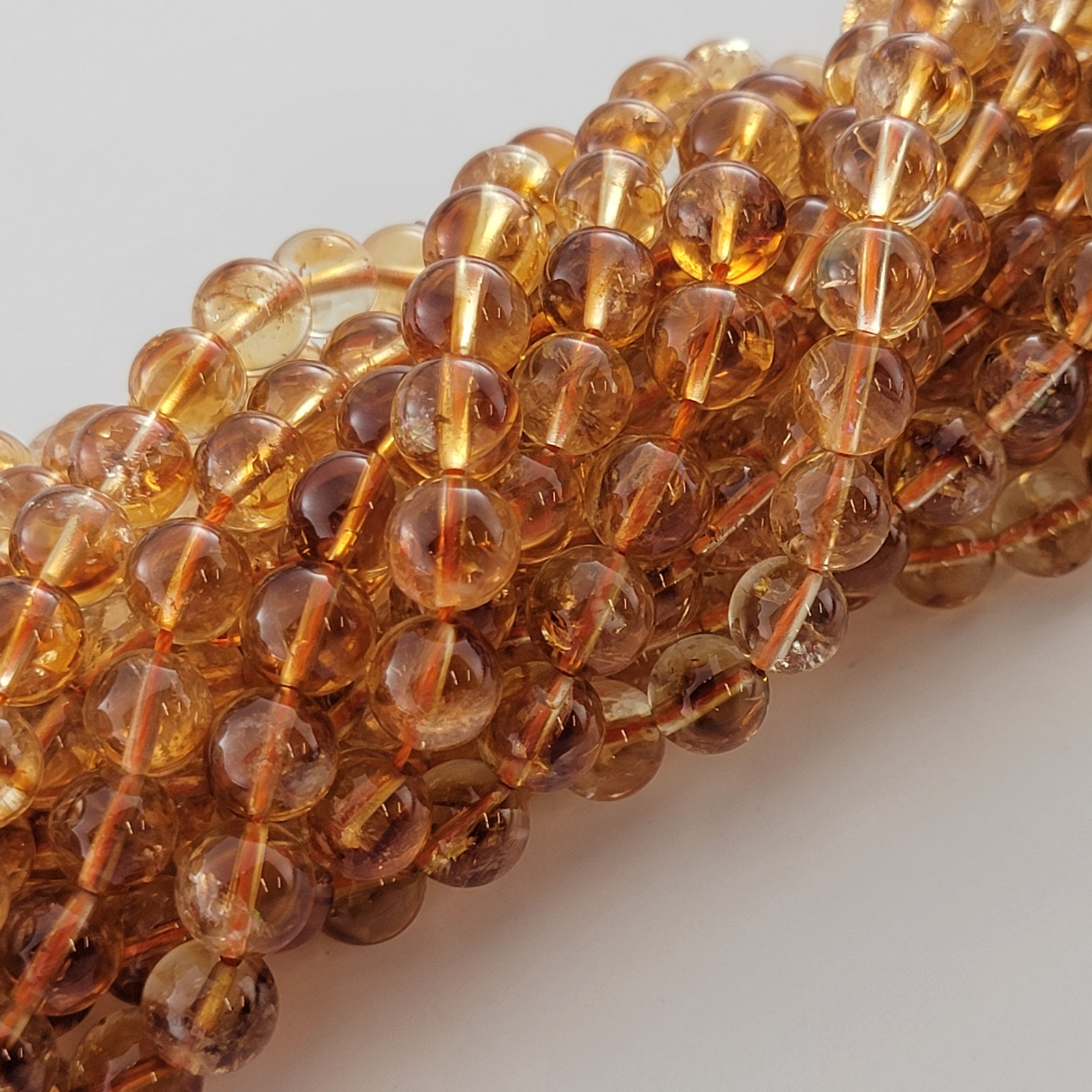 Citrine Top Quality Gemstone Beads Natural Smooth Round Stone 6mm 8mm 10mm