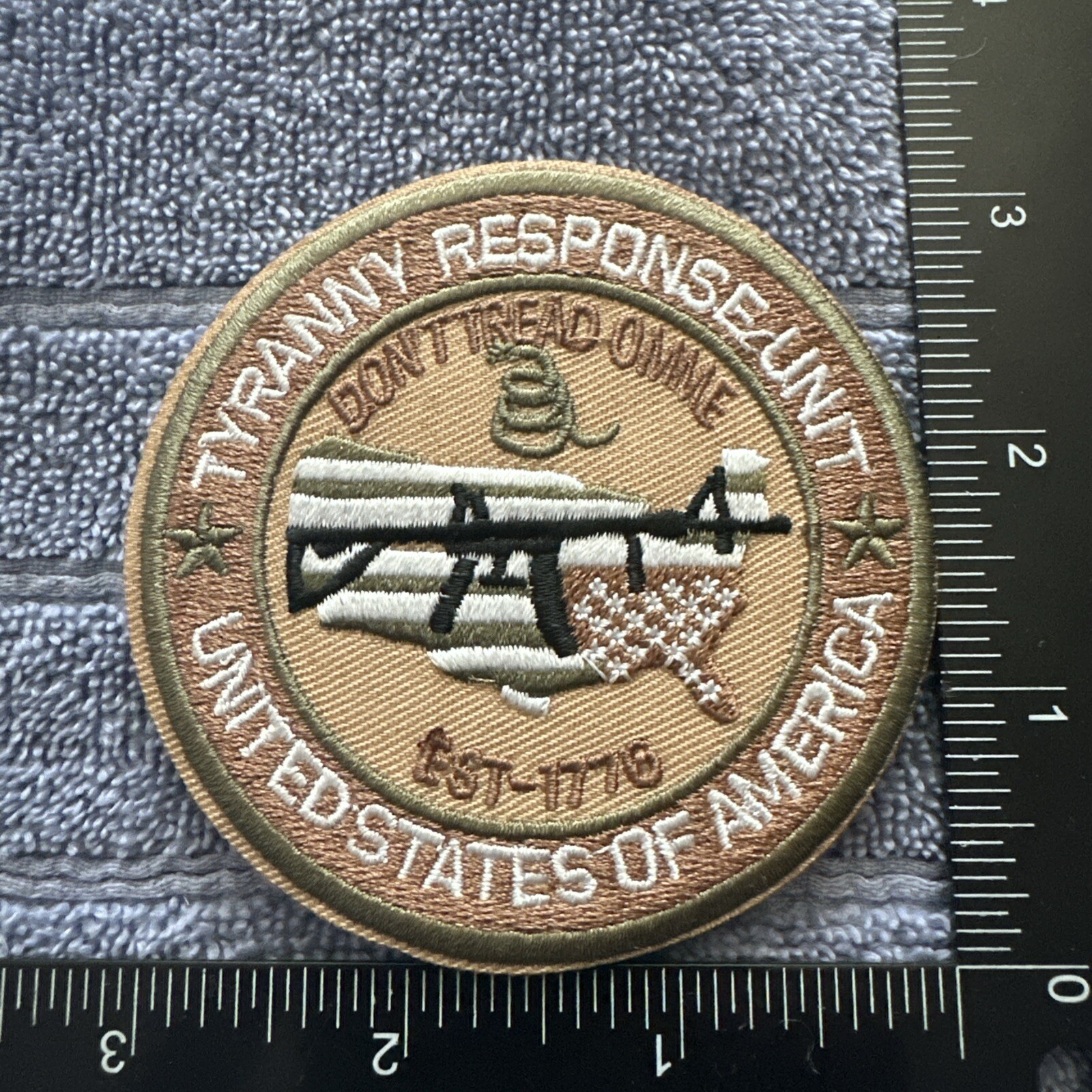 TYRANNY RESPONSE UNIT 3×3 Embroidered Morale Patch Hook Backing Brand New