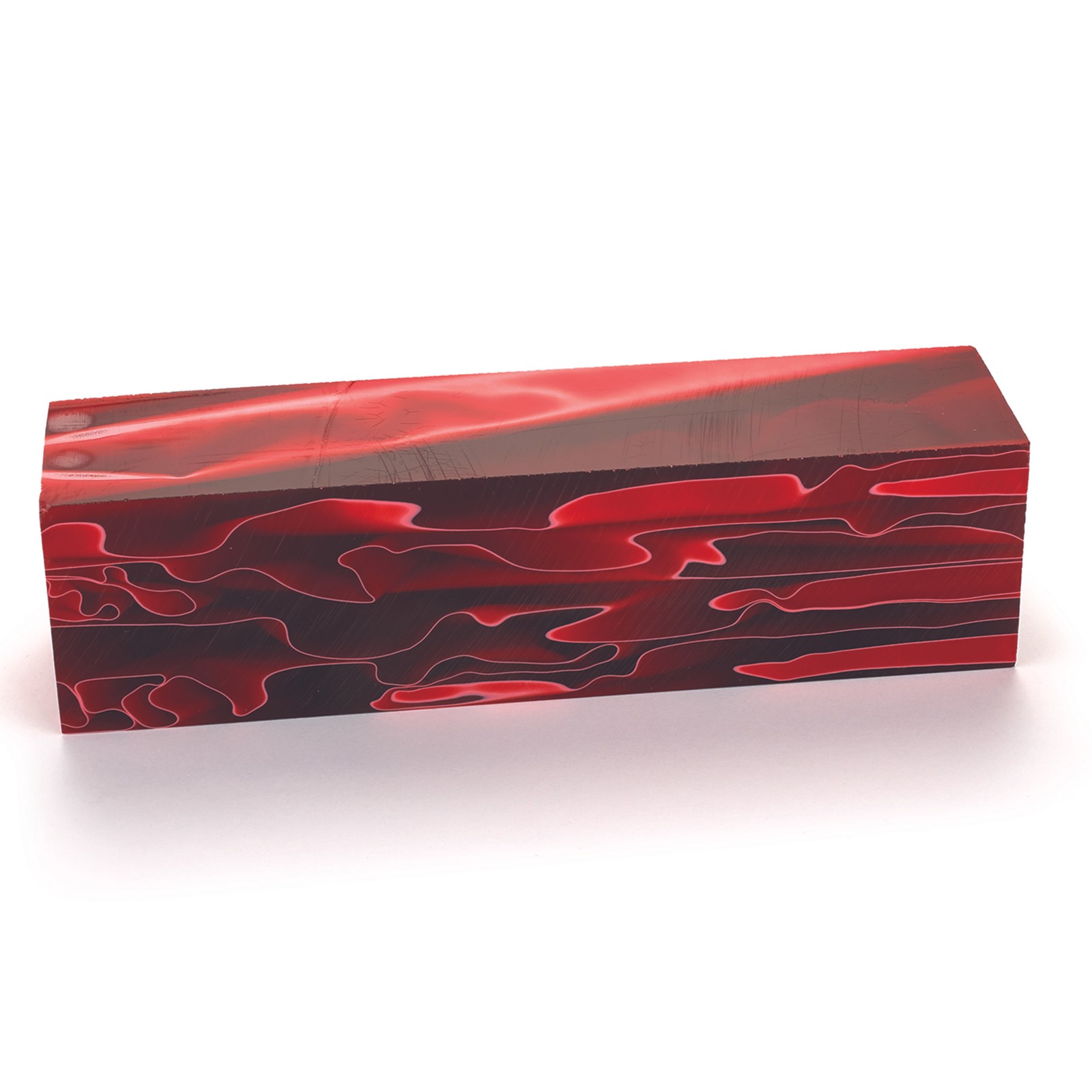 WOODRIVER Acrylic Turning Stock Ruby Waters 1-1/2″ x 1-1/2″ x 6″