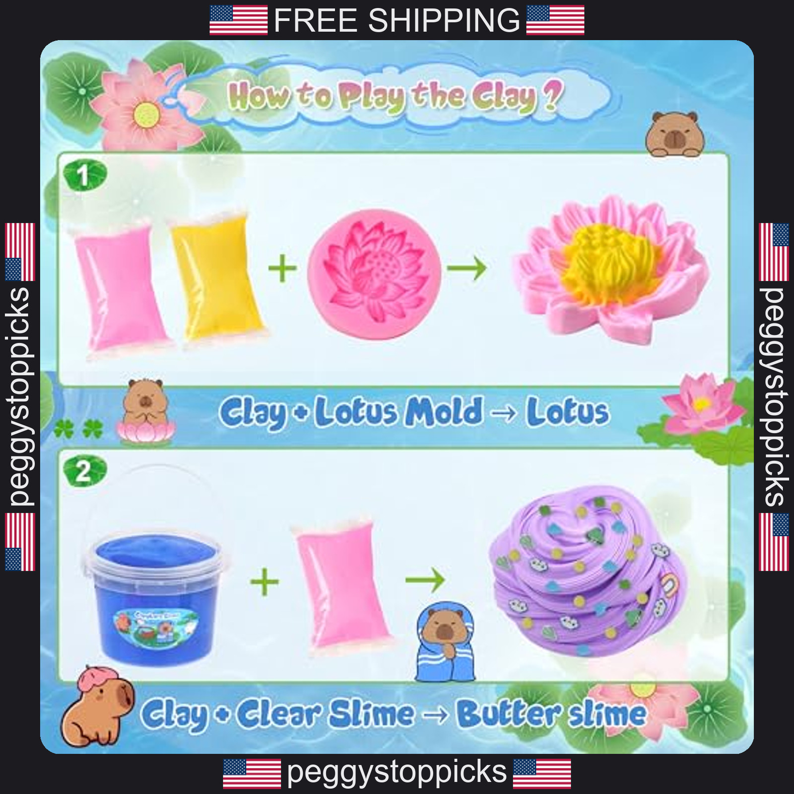 10oz Clear Slime Kit with Mix-ins and Charms for Kids