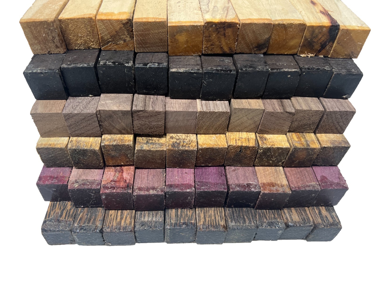 6 SPECIES, EXOTIC WOOD ZONE PACK OF 60 PEN BLANKS WOOD TURNING 3/4″ X 3/4″ X 6″