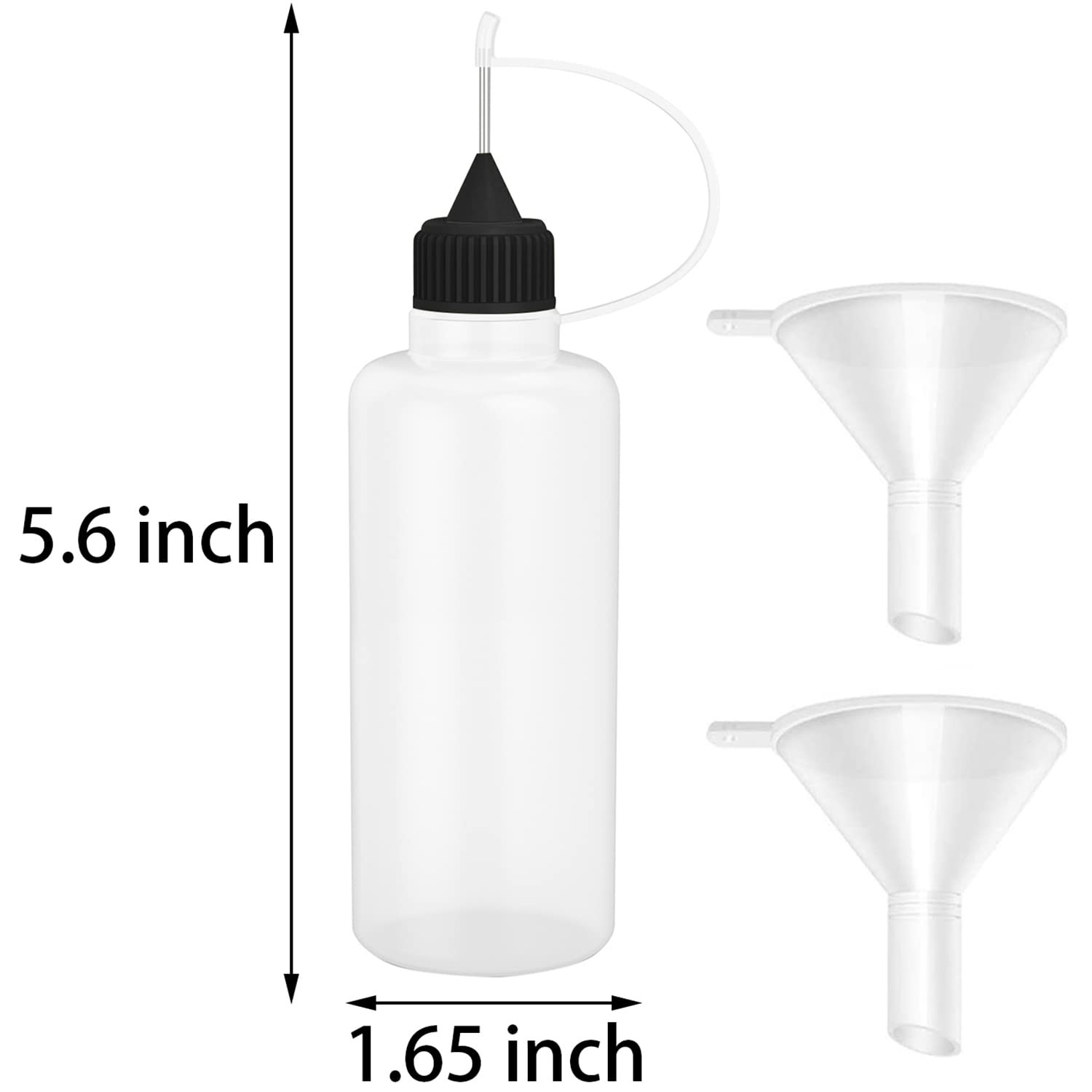 6 Pcs 4 Ounce Needle Tip Glue Bottle 120ml Plastic Dropper Bottles Multicolor Li