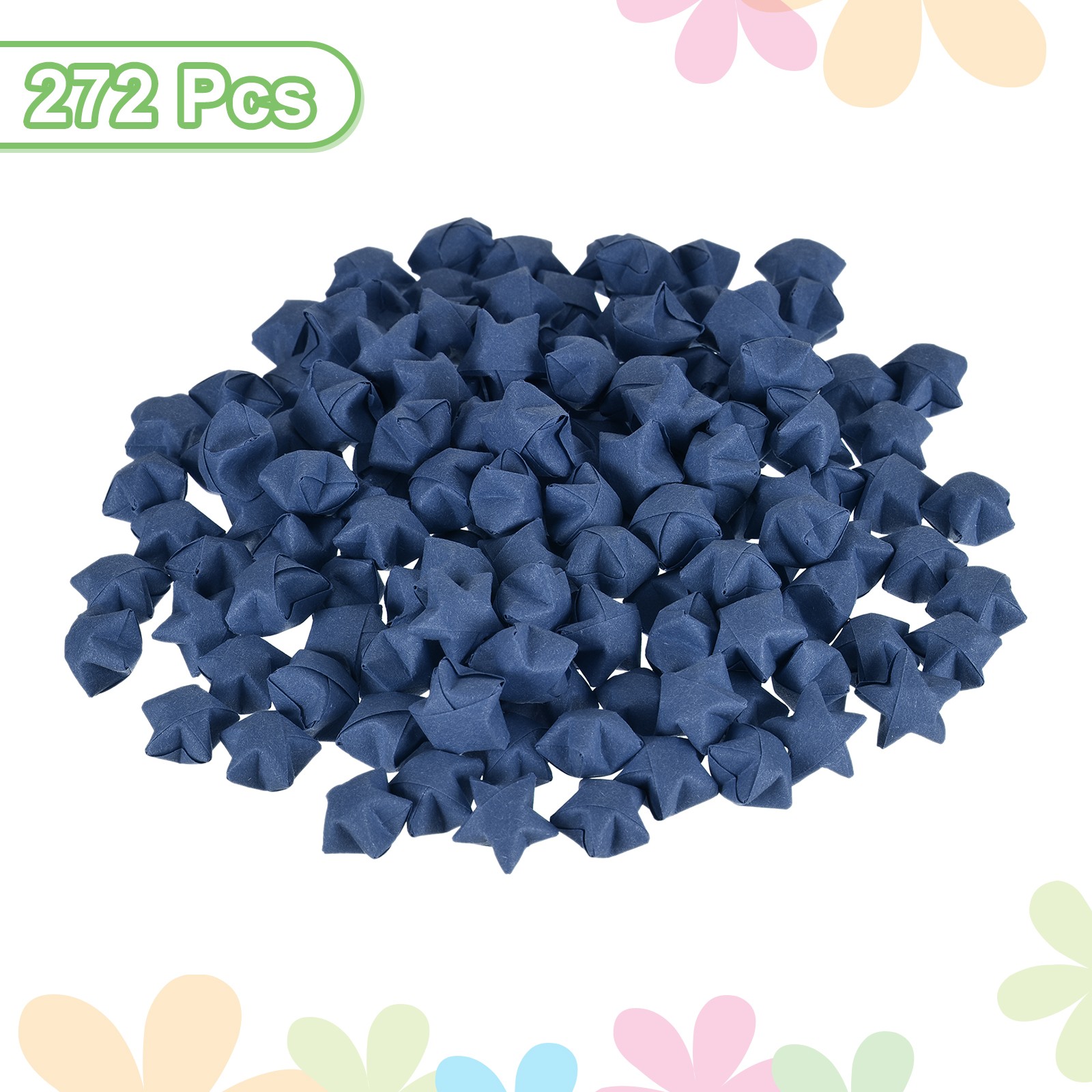 272pcs Pre-made Origami Lucky Stars Paper Wishing Star Dark Blue