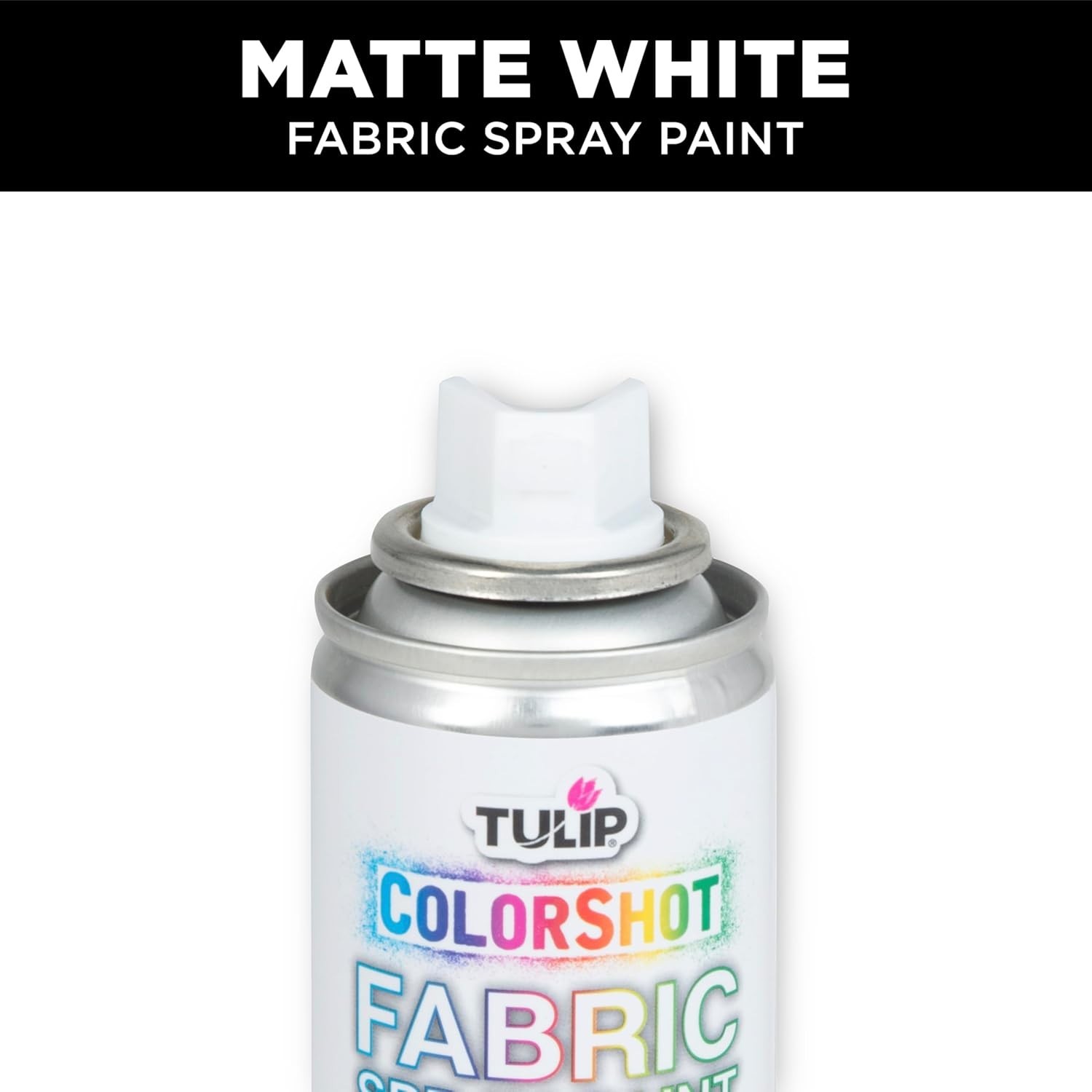 ColorShot Washable Fabric Spray Paint, Matte White – 3oz for Easy DIY Projects