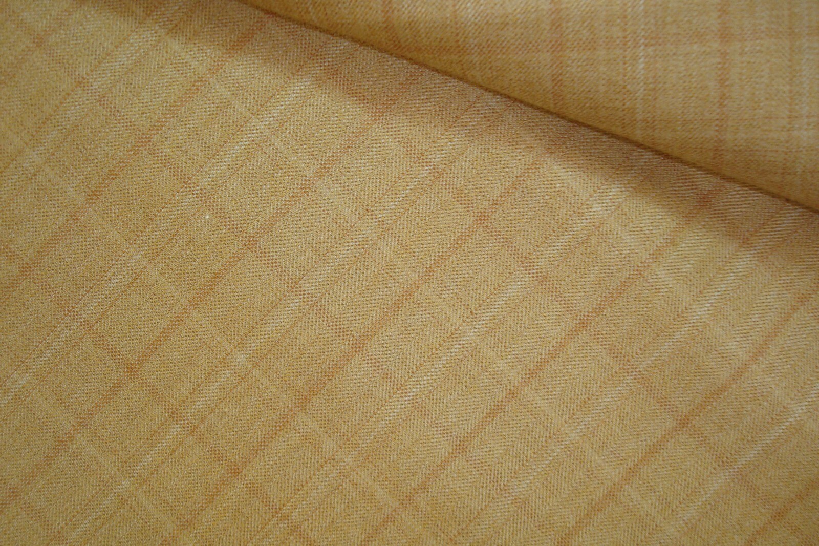 2.9 yds English WOOL Fabric Suiting 9 oz Super 100s Toffee Plaid 105″ BTP