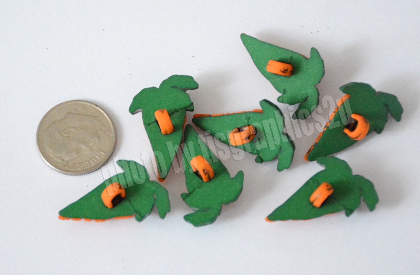 Carrots / Carrot Shape Shank Buttons / Buttons Galore / Easter ~ Spring