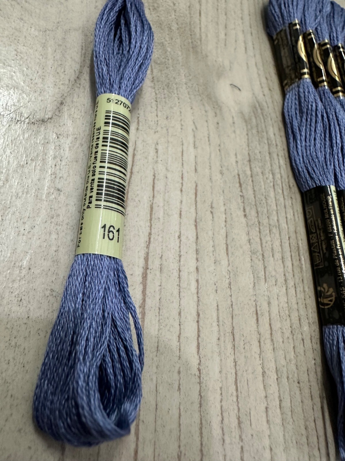 Blue Ash #161 DMC Mouline Special 25 Embroidery Floss 8M Lot of 6