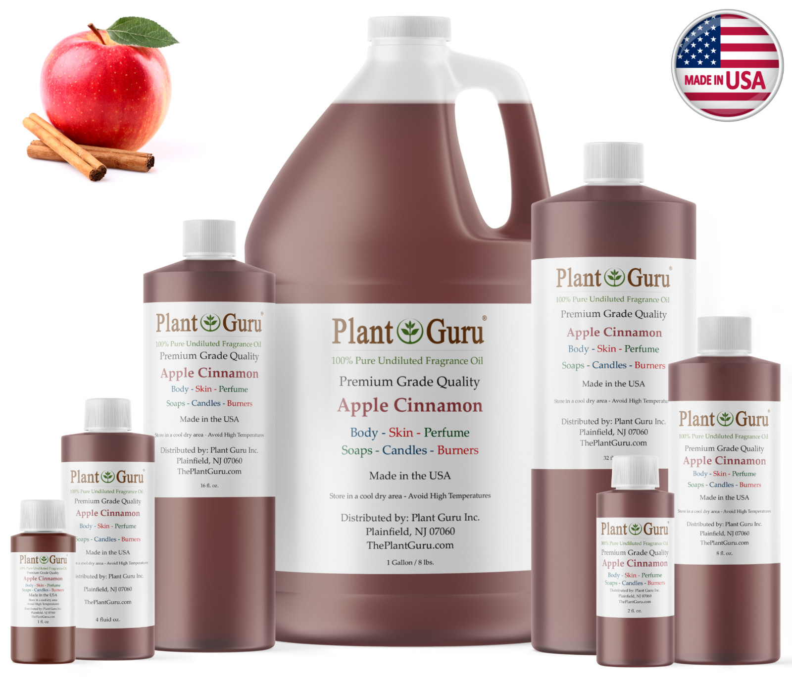 Apple Cinnamon Fragrance Oil For Candle, Soap Making, Diffuser and Burners