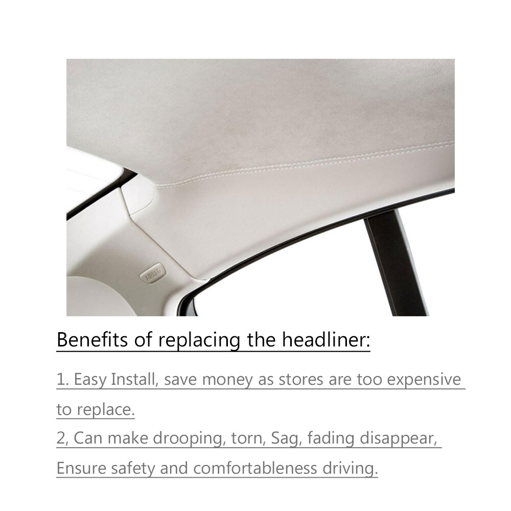 Suede Headliner Fabric Auto Ceiling Replacement Repair 60″W 24″/76″/144″/240″L
