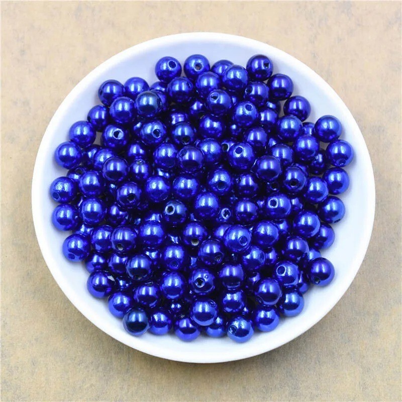 GLASS PEARL BEADS ROUND 3/4/6/8/10/12mm 50x100x300x400x500x1000 Jewelry Making