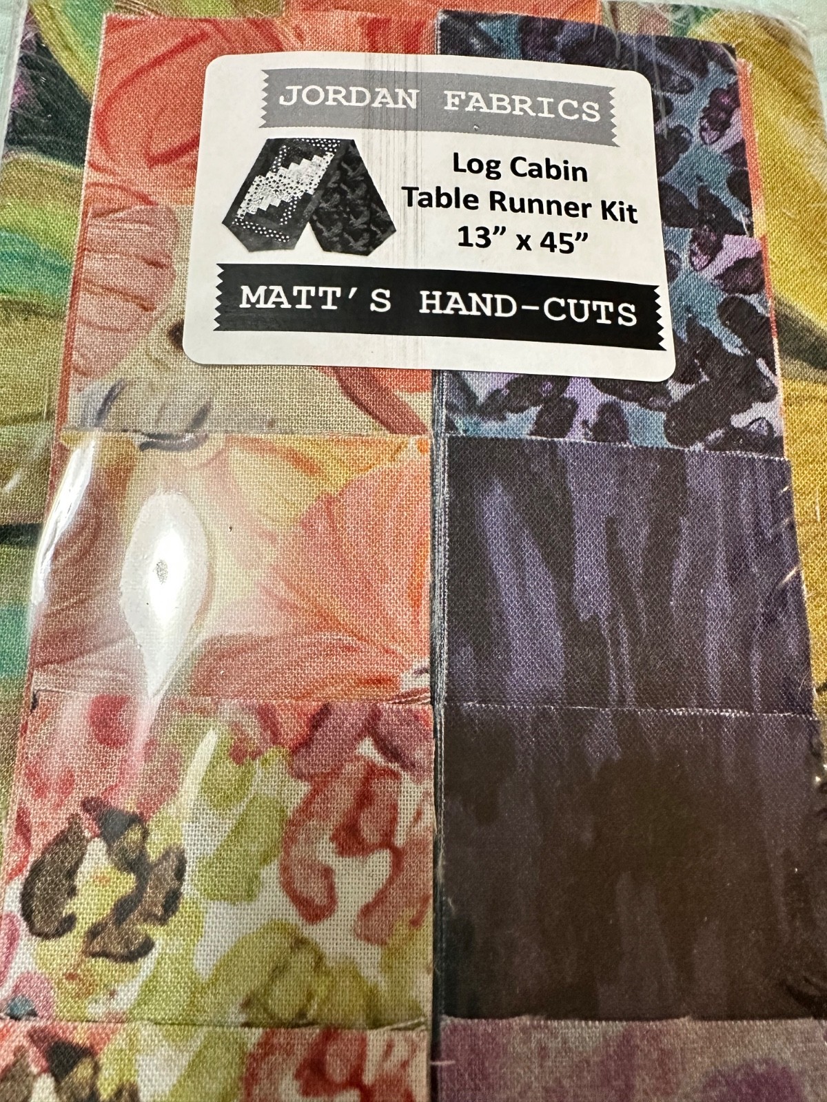 Jordan Fabrics Log Cabin Table Runner Kit AFTER THE RAIN PRECUT PIECES 13×45