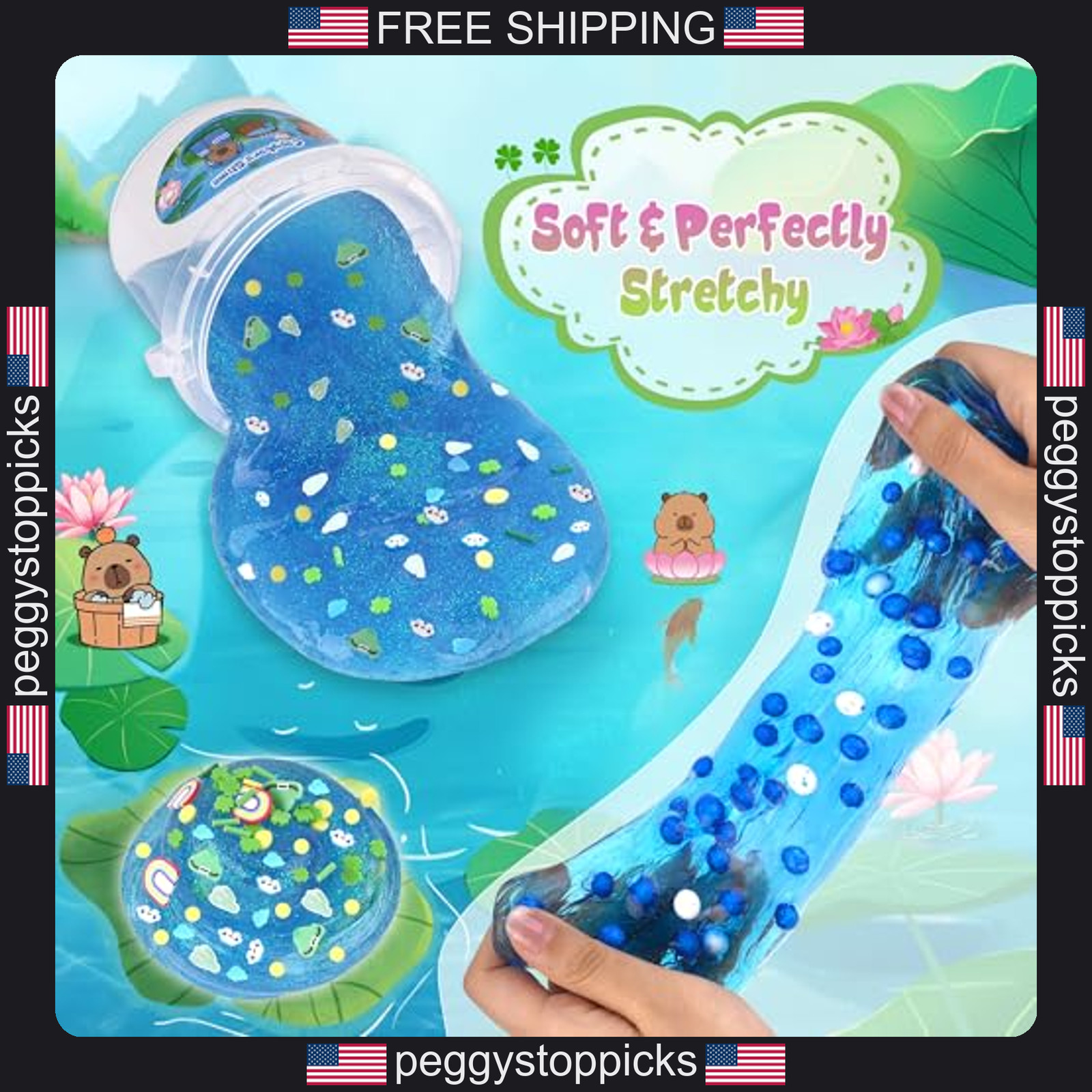 10oz Clear Slime Kit with Mix-ins and Charms for Kids