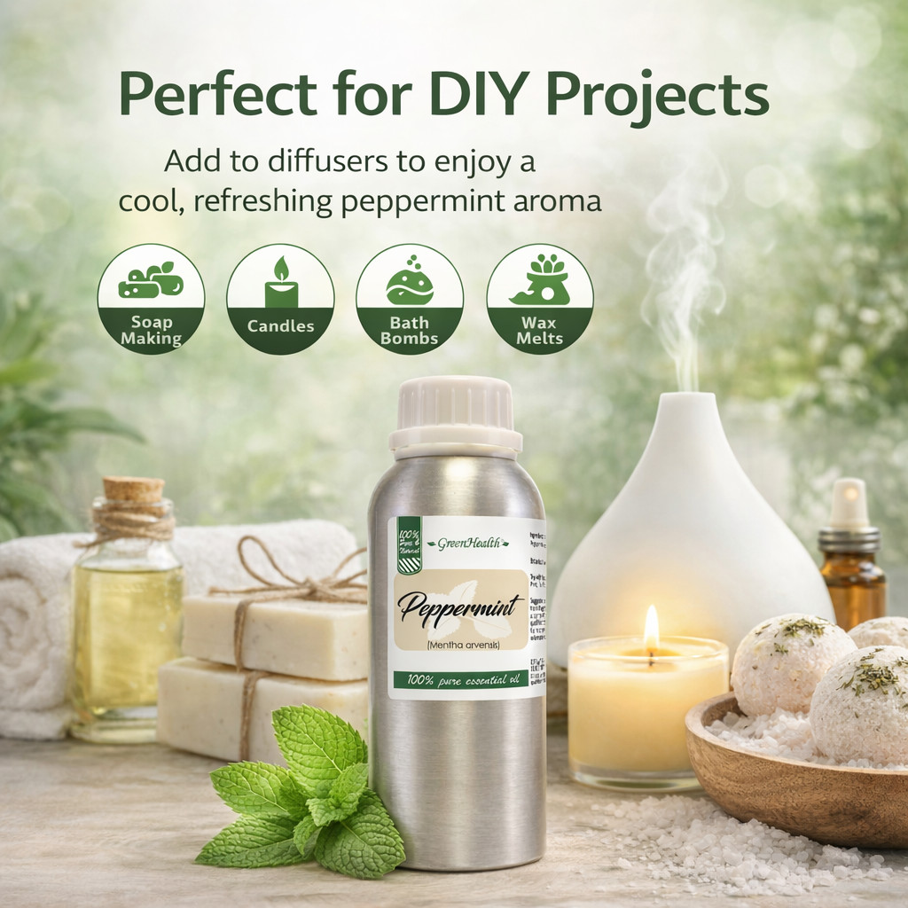 8 fl oz Bulk Peppermint Essential Oil Pure Natural in Aluminum Bottle