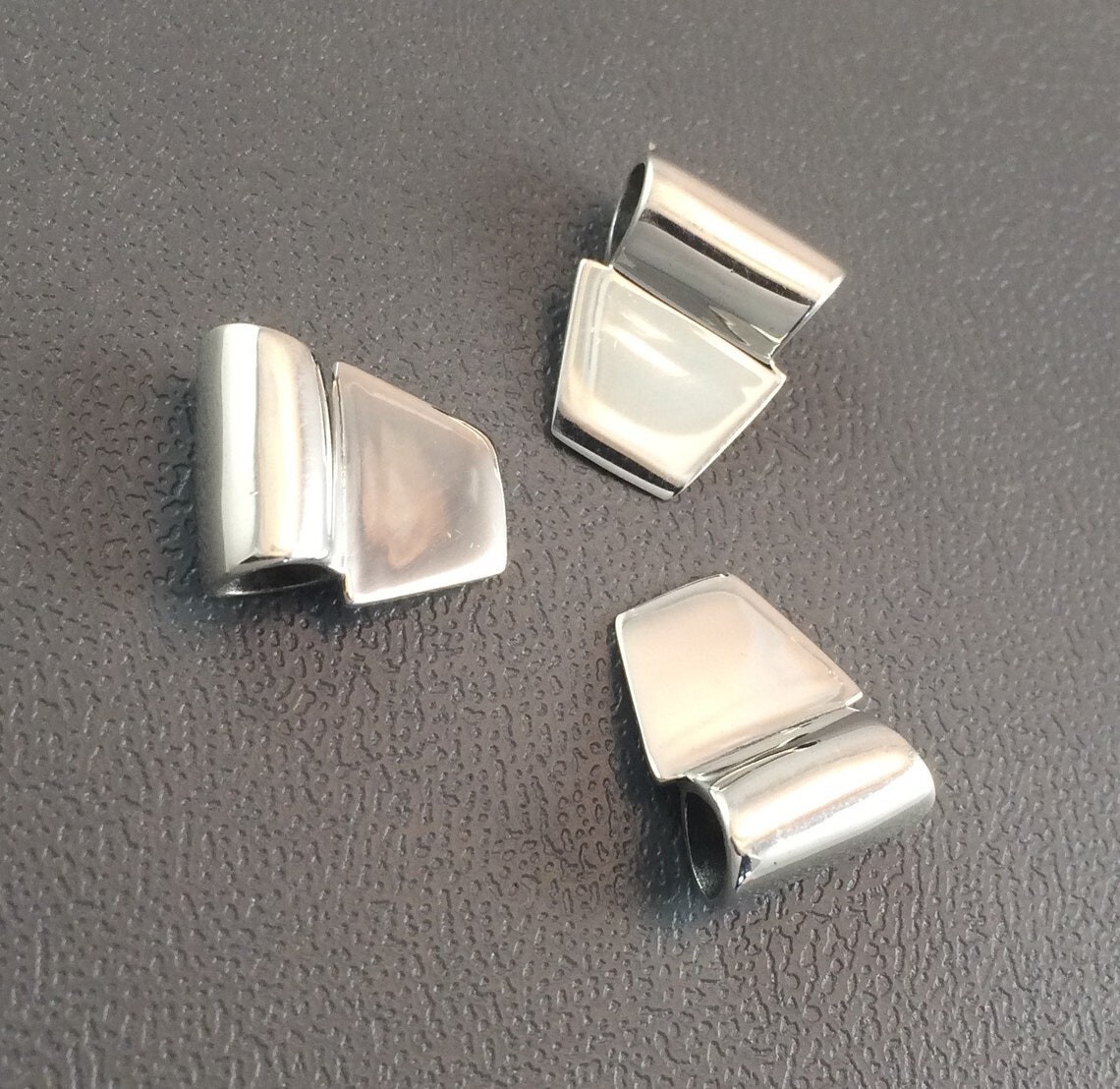 Sterling Silver Glue On Pendant Bail 12mm x 15mm .925 Highly Polished