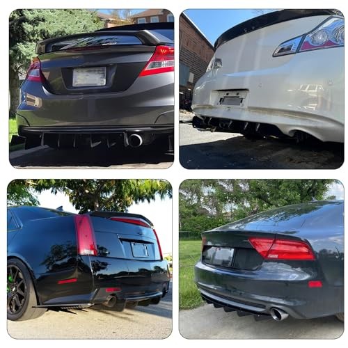 33″ Rear Diffuser Universal Rear Bumper Diffuser Lip Shark Fin | 33inch Black