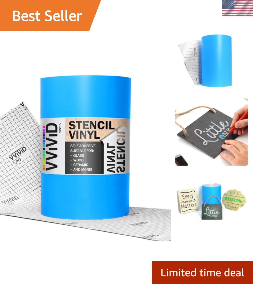 Blue Stencil Vinyl Masking Film with Anti-Bleed Technology 12″ x 10ft