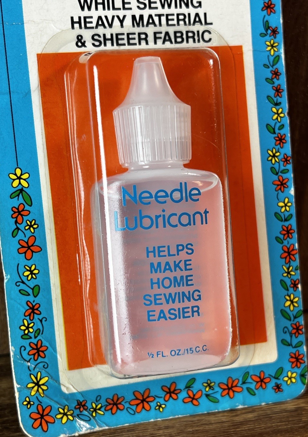 Vintage W.H. Collins Needle Lubricant Prevent Skip Stitching 1/2 fl. oz. NOS