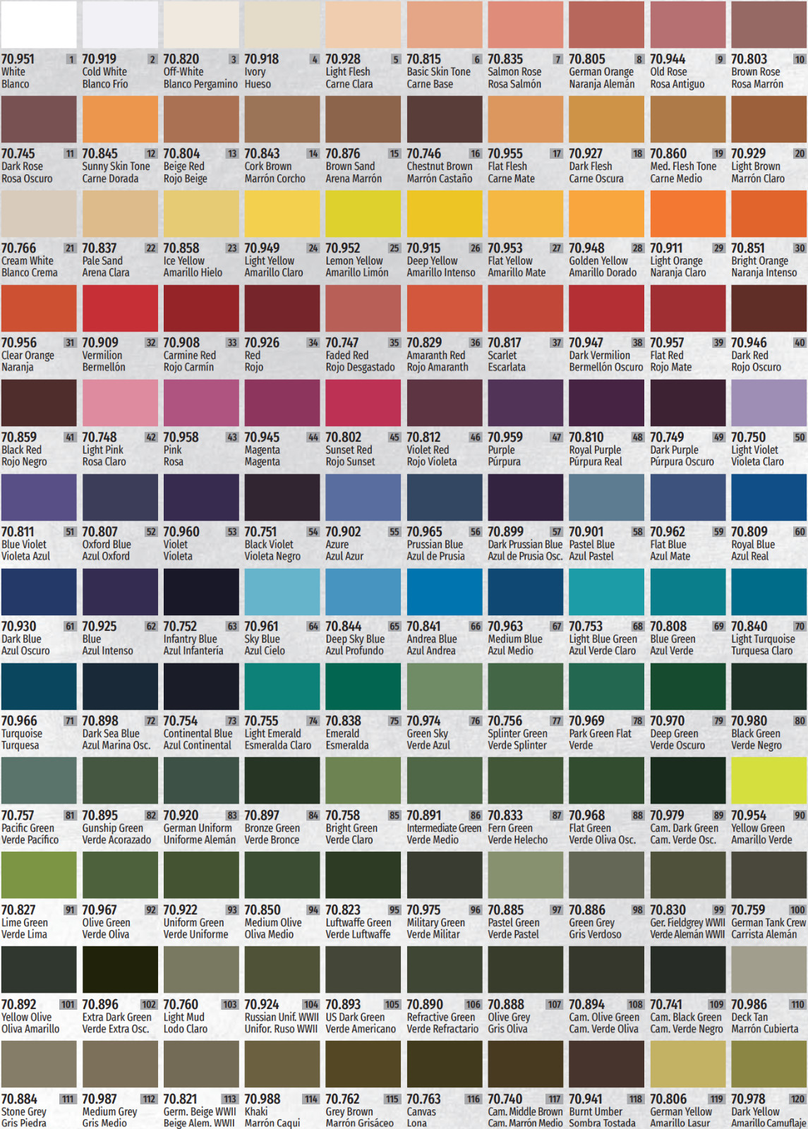 Vallejo Model Color Acrylic Paint Series 17ml