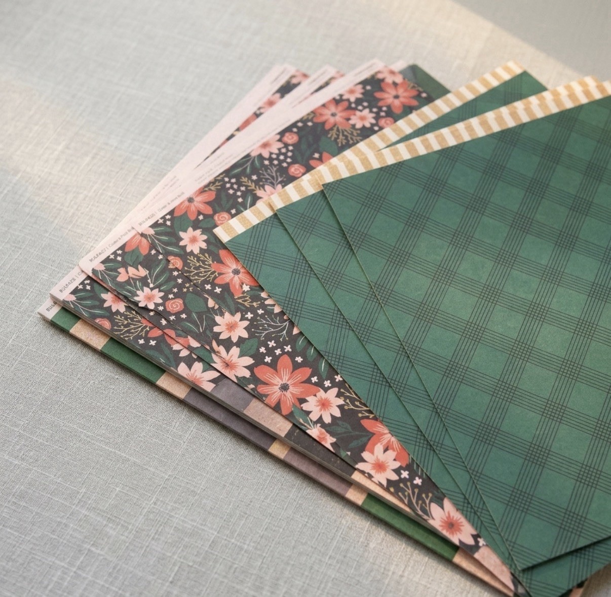 CTMH 12” X 12” Paper 12 Double Sided Sheets Of CEDAR & PINE ** See Description