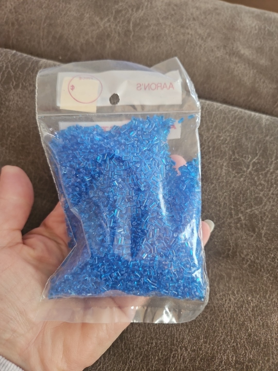VINTAGE NEW! AARONS LARGE BAG MAKIT & BAKIT PLASTIC BAKING CRYSTALS 2 OZ Blue