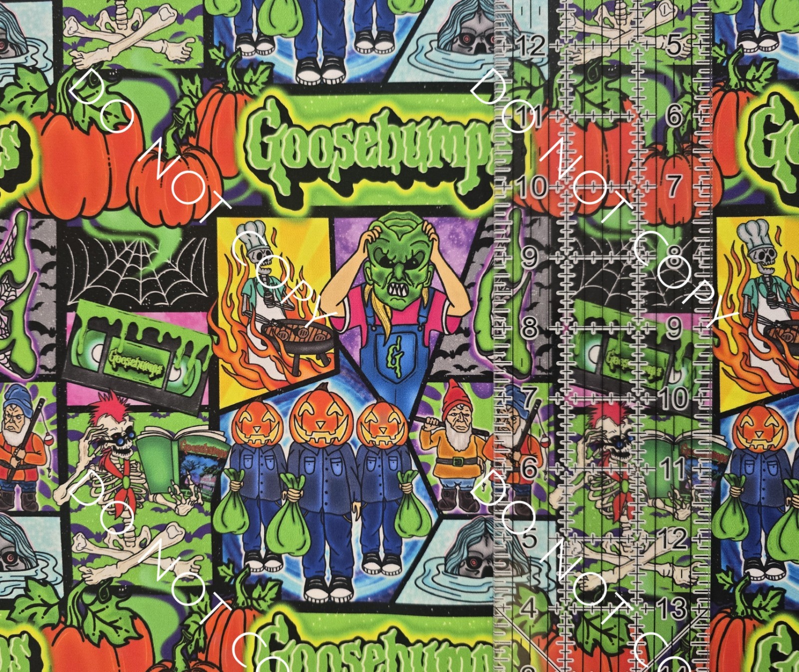 Custom 100% Cotton Woven Fabric Goosebumps Books Tv Show by the 1/4 Yard 9×56